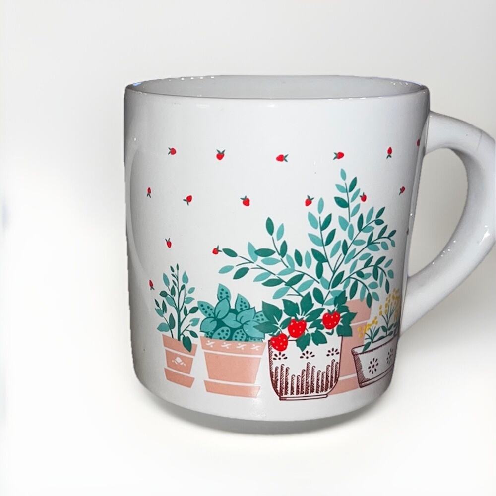 Vintage Coffee Tea Mug Lillian Vernon Berries Gardening Mug 3.5 Inches Tall